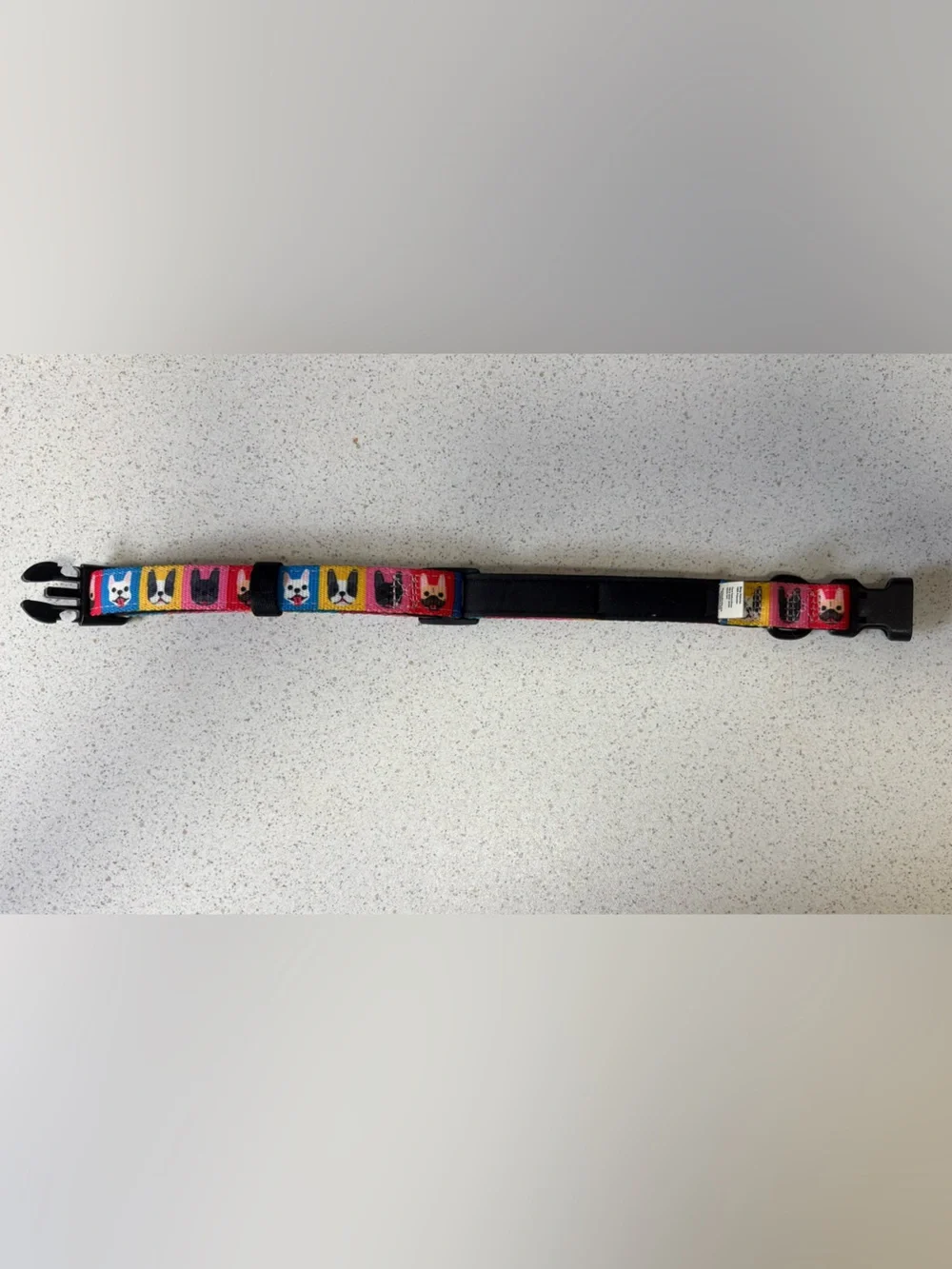 Beast & Buckle French Fam Dog Collar| Colorful Pet Collar with Cartoon Faces